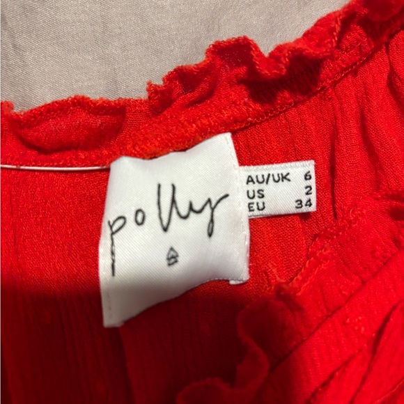 Princess Polly Bright Red Ruffle Dress - Picture 3 of 3